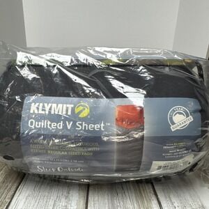 Klymit Quilted V Sheet Camping Sleeping Bag Compatible Dk Gray Orange 72"x23"‎